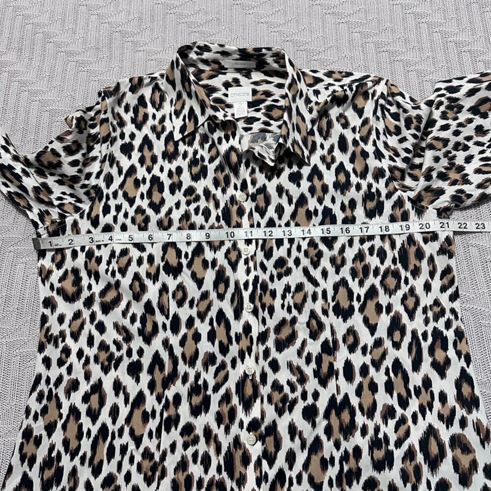 Chico's Leopard Print Button Down - image 4